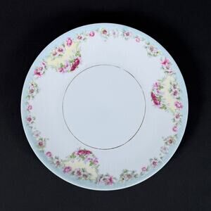 Early 1900s Hermann Ohme Silesia Decorative Floral Plate/8.5"